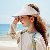 Kid's Sun Visor Hat Dual-Sided UPF50+ Adjustable Roll Up Cap