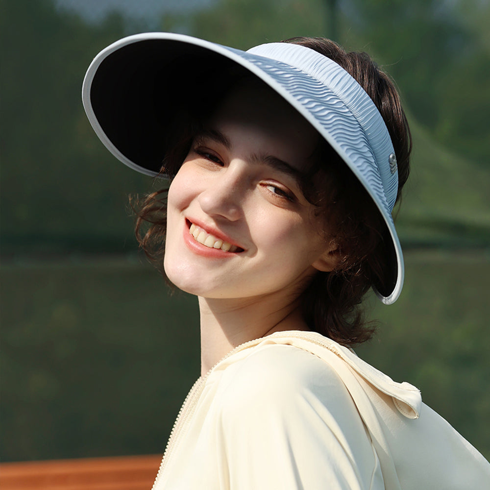 Women's Wide Brim Sun Visor Hat UV Protection UPF 50+ Summer Beach Hat