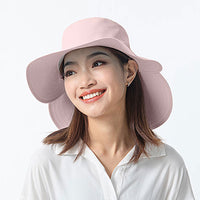 US Stock Unisex Wide Brim Bucket Hat with Neck Flap UPF 50+ UV Protection