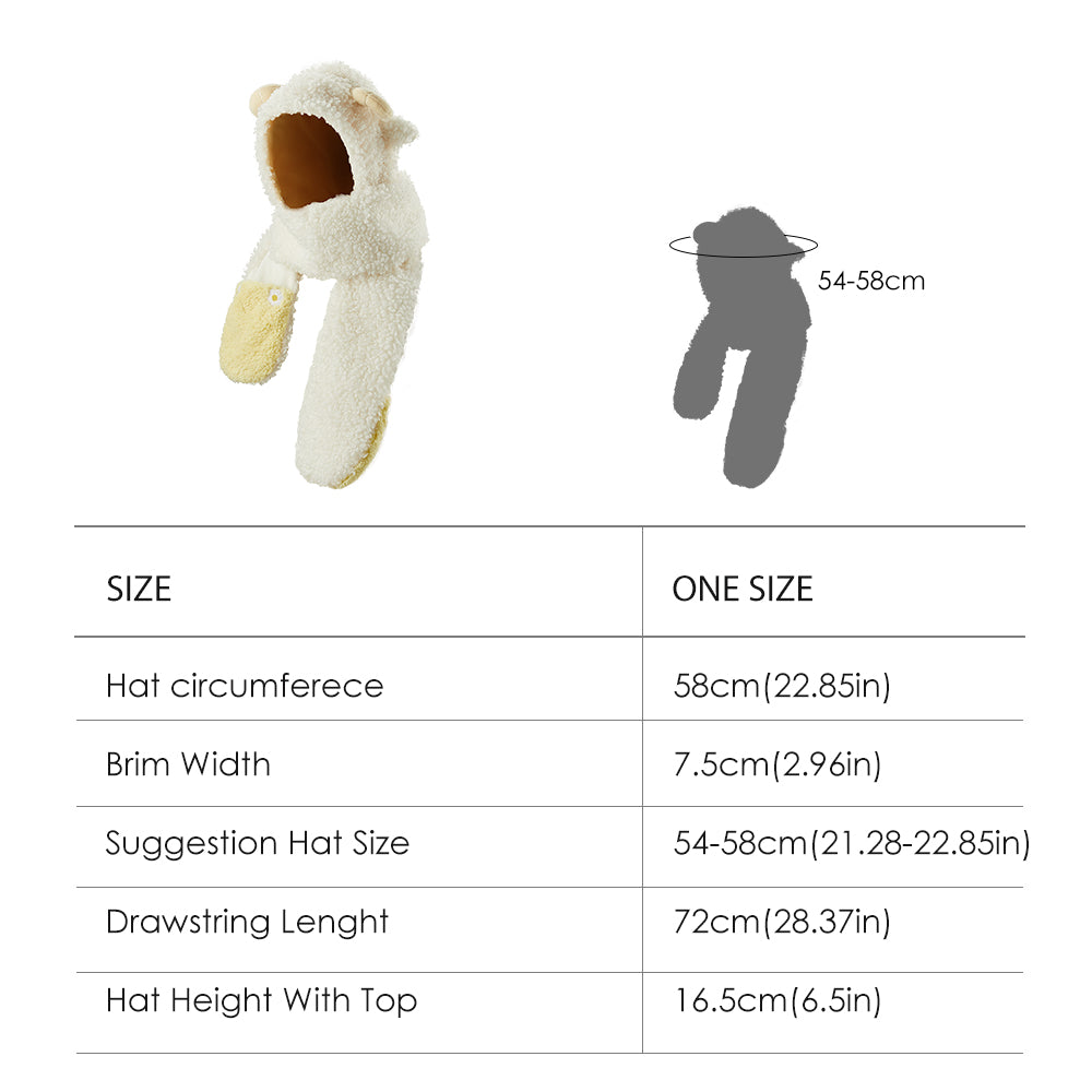 Kid's 3-in-1 Multi-Functional Hoodie Hat/Scarf/Gloves Set