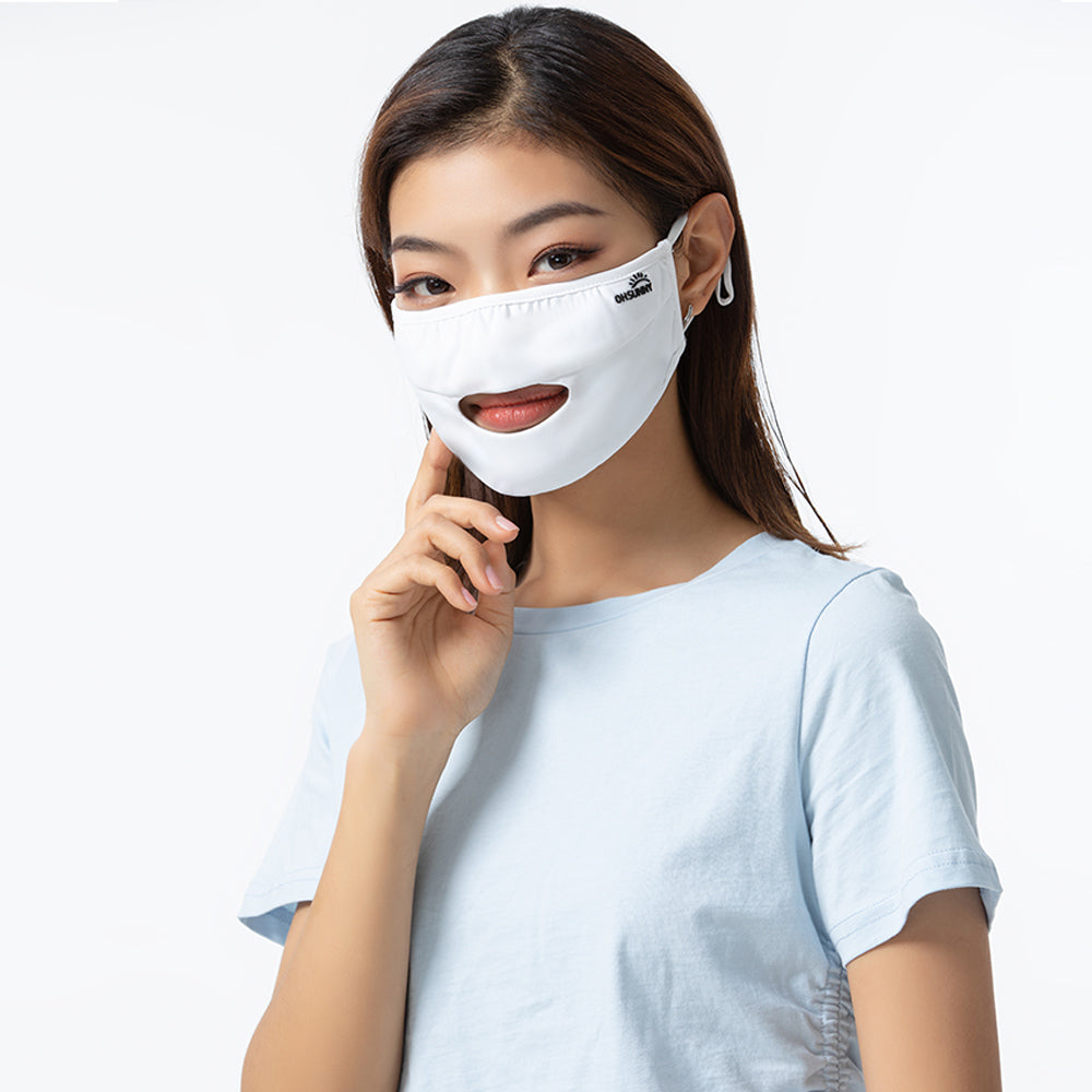 Sunscreen Mask Mouth-Opened UV Protection UPF 50+ Face Cover