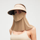 Sun Visor with Detachable Neck & Face Shield Multi-Function Slide Track Design UPF2000+