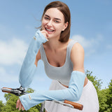 Women's Loose Fit Sun Arm Sleeves UPF50+ Anti-UV Arm Guards for Outdoor Activities