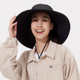 Unisex Wide Brim Bucket Hat Sun Protection Fishing Cap UPF 50+