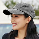 US Stock Washed Plain Baseball Cap Retro Adjustable Size Dad Hats