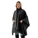 US Stock Women's Warm Shawl Warps Open Front Poncho Cape Scarf Blanket