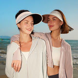 Women's Wide Brim Sun Visor Hat Empty Top Sun Cap UPF50+