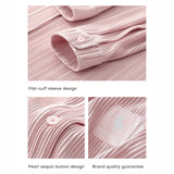 Women's Long Shirt Cover-Up Sun-Protective UPF 2000+ Pleated Design Beachwear