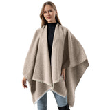 US Stock Shawl Warps for Women Open Front Poncho Cape Scarf Warm Blanket
