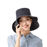 Women's UV Protection Foldable Two Pieces Wide Brim Bucket Hat UPF 50+