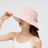 Women's Reversible Bucket Hat with Belt Wide Brim Waterproof Sun Cap UPF50+