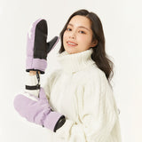 US Stock Ski Mittens for Women Skiing Warm Gloves Waterproof Snow Mitts