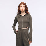 US Stock Women's Cropped Jacket UPF 50+ Long Sleeve Coat Tops