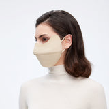 Warm Face Mask with Stylish Leather Edge Face Cover