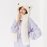 3-in-1 Multi-Functional Cute Animal Hat with Scarf and Mitten Combo