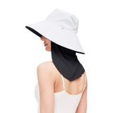 Anti-UV Neck Shade UPF 50+ Sun Protection Hat Drape Adjustable Neck Protector Unisex Face Covering