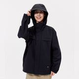 Unisex Outdoor Hooded Jackets for Women Men Loose Lightweight UPF 50+ Waterproof Outwear
