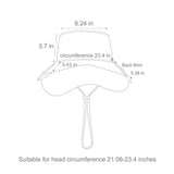 US Stock Unisex Wide Brim Bucket Hat with Neck Flap UPF 50+ UV Protection