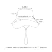 US Stock Unisex Wide Brim Bucket Hat with Neck Flap UPF 50+ UV Protection
