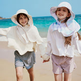 Kid’s Sun-Proof Bucket Hat with Neck Flap UPF 50+