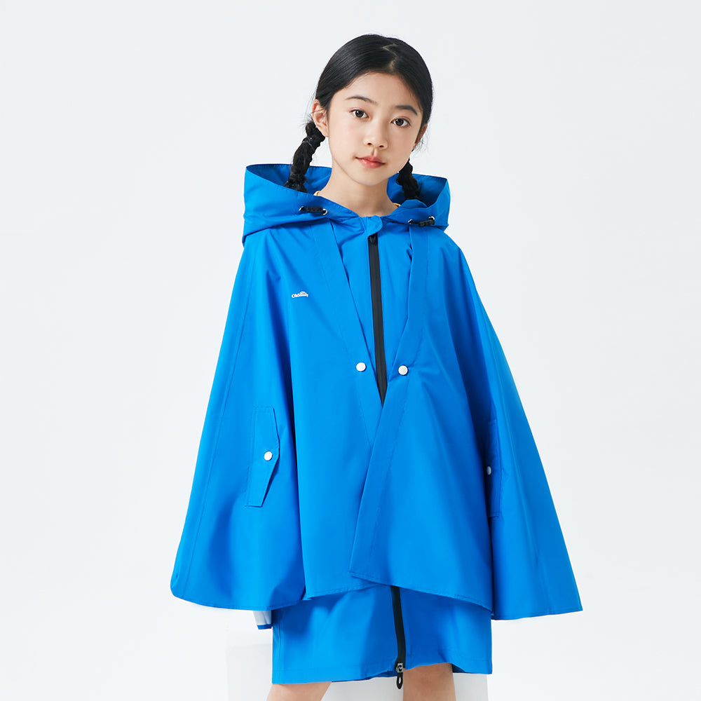 Kid's Raincoat Poncho Toddler Rain Jacket Waterproof Hoodie
