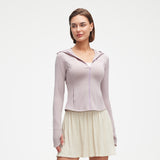 Women's Slim-Fit UPF50+ Sun Protection Hoodie Full-Coverage Jacket Coolchill Fabric, Lightweight