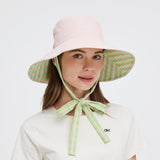 Women's Reversible Bucket Hat with Belt Wide Brim Waterproof Sun Cap UPF50+