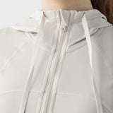 US Stock Workout Hooded Jackets for Women Athletic Sweatshirt with Thumbholes