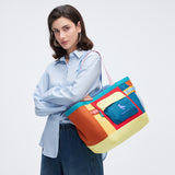 Seagull Tote Bag Multi-colored Patchwork Design Bag