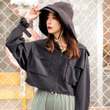 US Stock Women's Sun Protection Hoodie Jacket UPF 50+ Long Sleeve Coat