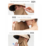 Sun Visor with Detachable Neck & Face Shield Multi-Function Slide Track Design UPF2000+