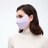 Warm Face Mask with Stylish Leather Edge Face Cover