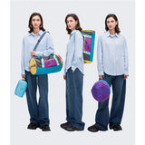 32L Seagull Bucket Bag Vibrant Color-blocked Carrying Bags Versatile Waterproof
