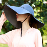 Women's Reversible Bucket Hat Wide Brim Sun Protection Cap UPF 50+