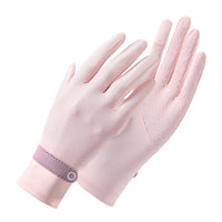 Women’s Ice Silk Summer Gloves Touchscreen Sun Protection Gloves UPF50+
