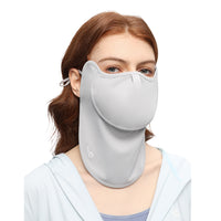 US Stock Women's Sun Protection Face Mask Mouth-Opened Cover UPF50+