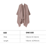 US Stock Women's Warm Shawl Warps Open Front Poncho Cape Scarf Blanket