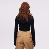 US Stock Women's Cropped Jacket UPF 50+ Long Sleeve Coat Tops