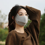 Winter Warm Face Cover Waffle Fabric Facemask Breathable Balaclava