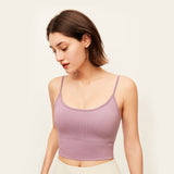 US Stock Women's Sexy Crop Top Seamless Underwear Tank Camisole UPF 50+
