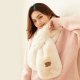US Stock Faux Rabbit Fur Scarf for Women Winter Warm Scarves