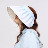 Women's Sun Visor Hat Wide Brim UPF 50+ UV Protection Summer Roll-up Cap