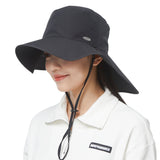 Women's UV Protection Foldable Two Pieces Wide Brim Bucket Hat UPF 50+