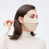 Warm Face Mask with Stylish Leather Edge Face Cover