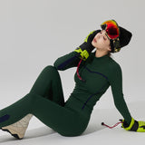 US Stock Skiing Thermal Underwear Set for Women Seamless Warm Base Layer Top & Bottom