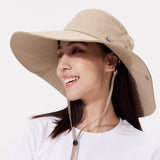 Unisex Wide Brim Bucket Hat Sun Protection Fishing Cap UPF 50+