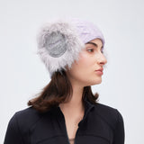 Winter Warm Knit Beanie Cap with Plush Ear Muffs Cuffed Plain Skull Hat