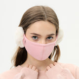 US Stock Women's Warm Mask Balaclava Face Cover with Earmuffs