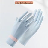 Women’s Ice Silk Summer Gloves Touchscreen Sun Protection Gloves UPF50+