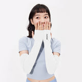 US Stock Women's Sun Protection Loose Arm Sleeve Gloves UPF 50+